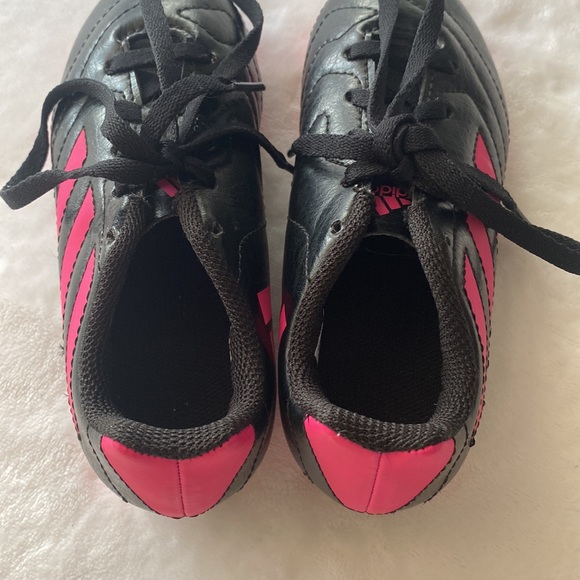 Toddler/Kids Size 11 Adidas Soccer Cleats Black & Pink- Excellent! - Picture 8 of 8